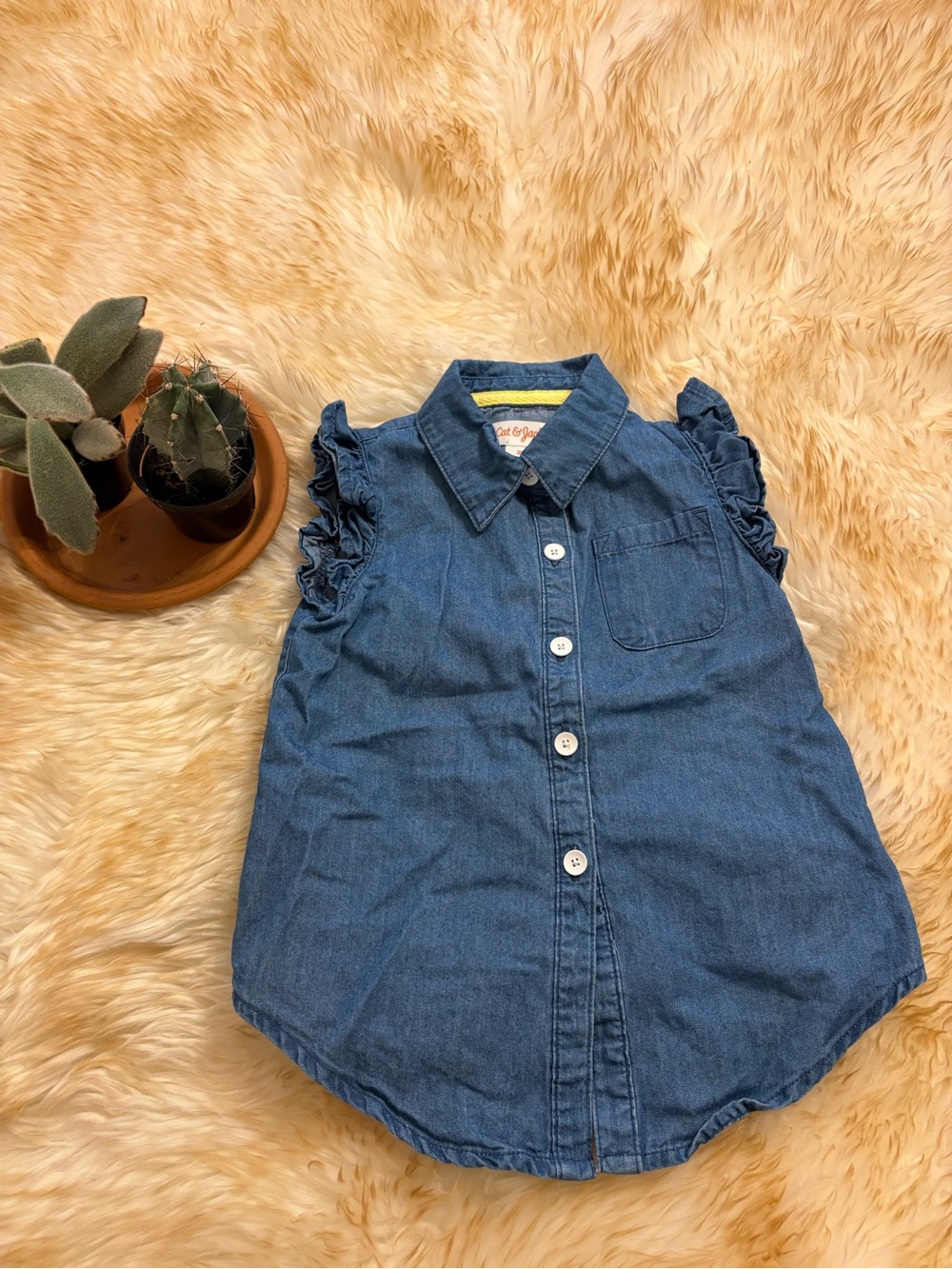 2T Girls' denim-like shirts/blouses/shirts bundle!